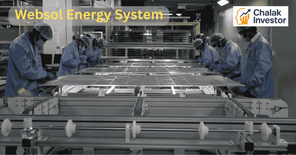 Workers assembling solar panels at Websol Energy System factory | Websol Energy System Share Price